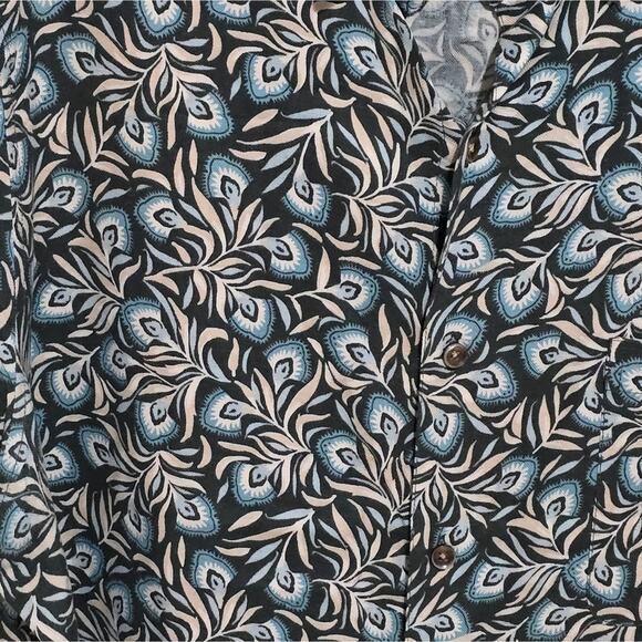 Tasso Elba Floral Tropical Hawaiian Button Down Silk Shirt Men's Size XL - Picture 7 of 9